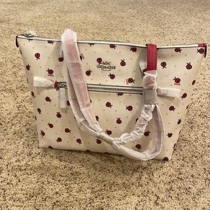 NWT Coach Gallery Tote with Ladybug Print
